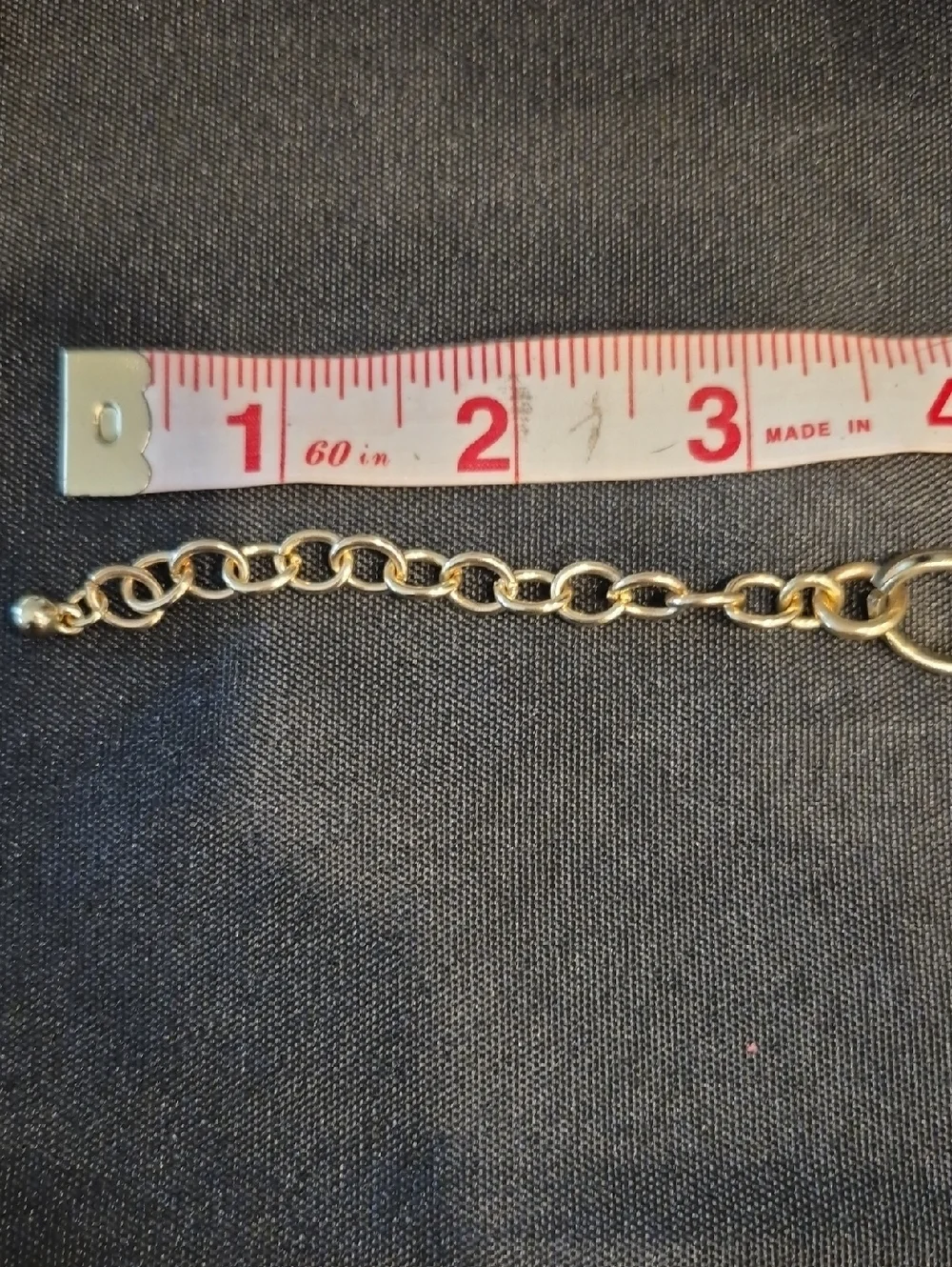 Gold Chain Necklace With Black And Cream Enamel Links